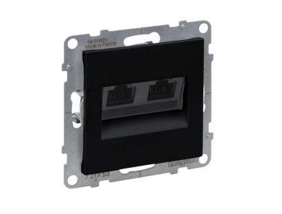 Kompiuterinis lizdas 2 x RJ45 UTP CAT 6 SUNO Legrand 721453 (juoda spalva)