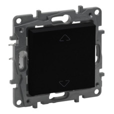 Žaliuzių mygtukas Legrand Niloe Step 863543 (juodas)