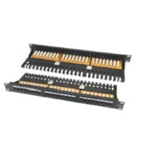 Komutacinė panelė 19" 1U UTP Cat6A LK-5008-Cat6A (24 prievadai, su kabelių laikikliu, horizontalus krosas, 483x44x95 mm)