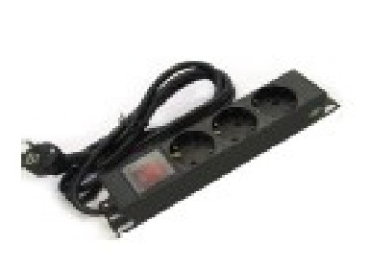 Maitinimo panelė LK-BL-G10G03S 10'' (3xSchuko, su jungikliu, 1.8m, 3x1.5mm²)