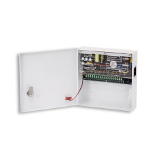 Maitinimo blokas su korpusu PowerBubble PBWD1210-09C (10A/12V, 9 išėjimai su saug.)