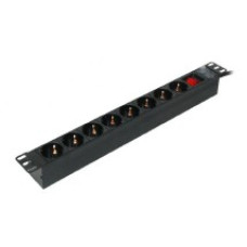 Maitinimo panelė 19'' spintai K-BL-G10G08S/P (8x240V Schuko, su jungikliu, 1.8m)