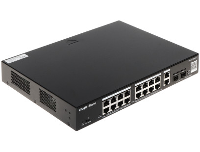 20 prievadų komutatorius Ruijie Reyee RG-ES220GS-P (Valdomas, 16 x PoE+)