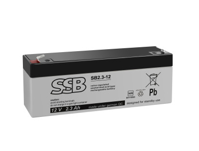 Akumuliatorius (AGM) SSB SB (2.3Ah, 12V, F1, VRLA)