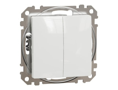 2 klavišų jungiklio mygtukas Schneider Electric Sedna Design SDD111118 (baltas)