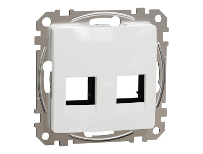 Kompiuterinio lizdo dangtelis 2×RJ45 Schneider Electric Sedna Design SDD111444C (baltas)