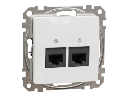 Kompiuterinis lizdas 2xRJ45 UTP cat.6 Schneider Electric Sedna Design SDD111462 (baltas)
