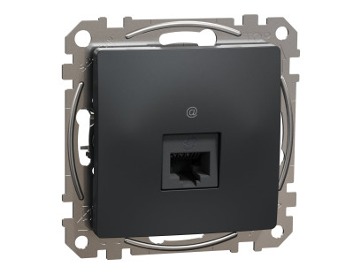 Kompiuterinis lizdas 1xRJ45 UTP Cat6 Schneider Electric Sedna Design SDD114461 (antracitas)
