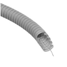 Gofruotas vamzdis pilkas D16 su viela Glob-El GL101W320 (be halogenų, 320N/5 cm, 50 m)
