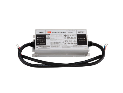 Impulsinis maitinimo šaltinis LED 24V 75W 3.1A, IP67, dimeriuojamas, MEAN WELL, XLG-75-24-A
