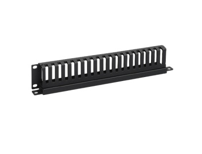 Kabelių sutvarkymo panelė–šukos 19" 1U LK-CM-0041 (horizontali, 24 skyriai)
