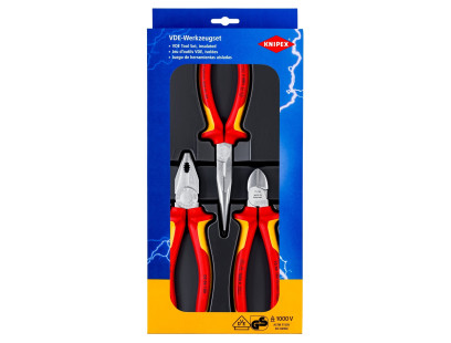 Replių rinkinys elektrikams Knipex 00 20 12 (3 vnt., 1000V)