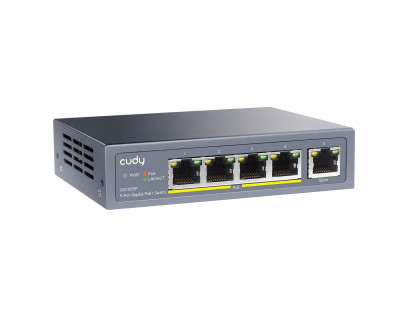 5 prievadų komutatorius CUDY GS1005P (Nevaldomas, PoE)