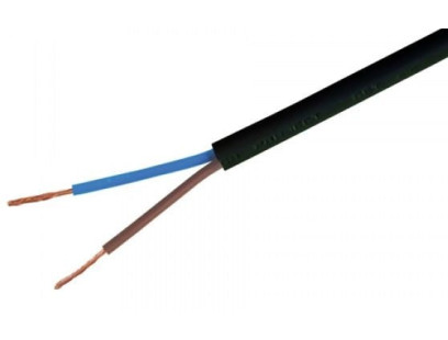Lietkabelis OMY kabelis BVV-LL 2x2.5mm2 (juodas, 100m)