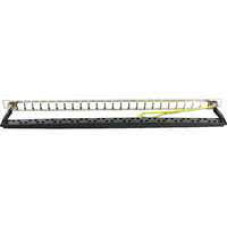 Komutacinė panelė 19" 0.5U Excel 100-041 (24 prievadų, UTP, 5/6/6A cat.)