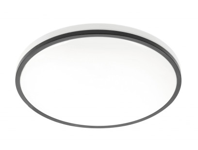 TULA LED lubinis šviestuvas (apvalus, juodas, 24W, 1680lm, 4000K, IP44) GTV LD-TUL24W-NW-00