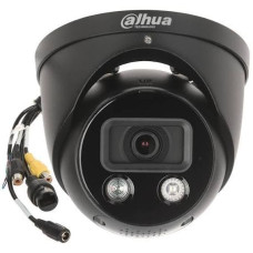 IP kamera Dahua Dome IPC-HDW3549H-AS-PV 2.8mm (Juoda, 5MP, 97°, IR LED 50m, LED apšvietimas, integruotas garsiakalbis ir sirena, IP67)