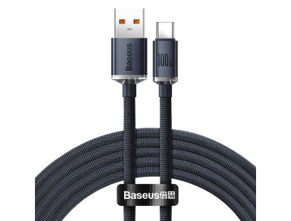 Kabelis USB A - USB C BASEUS CAJY000401 (1.2m, QC3.0, 100W, juodas, netinka Iphone 15 įkrovimui)