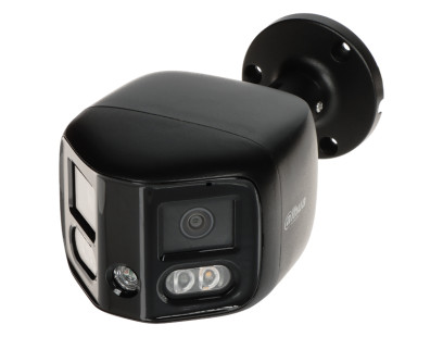 Panoraminė kamera Dahua IPC-PFW3849S-A180-E2-AS-PV-280B F2.8 (Juoda, 2×4 MP, 180°, IR+LED 25 m, IP67)