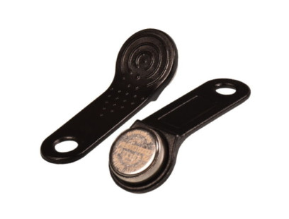 Juodas dallas raktas iButton DS1990A-F5 su laikikliu