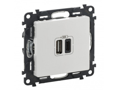 USB dvigubas C + A tipo kištukinis lizdas Valena Life Legrand 753106