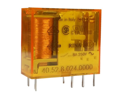 Relė 2 grupė 40 serijos Finder 405280240000 (24V AC, 8A/250VAC)