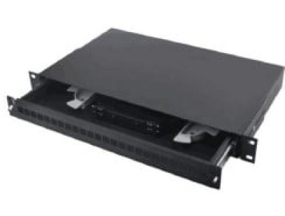 Optinė komutacinė panelė 19" ODF 24 SC (SC, FC, ST, LC, RAL9044, 482x50mm)