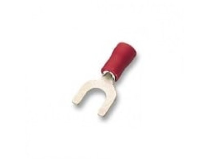 AU presuojama izoliuota šakutė M5 (1,5 mm², raudona)