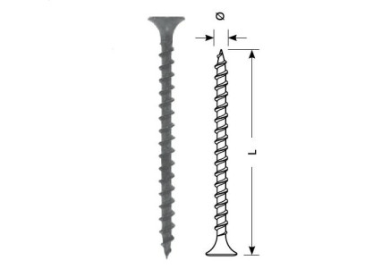 Sraigtas STARFIX gipsas-medis 3.5x25/F (juodas, 200vnt)