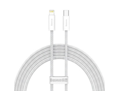 Kabelis USB C - Lightning BASEUS CALD000102 (2.0m, 20W, baltas, pintas)