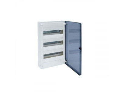 GOLF2 plastikinis virštinkinis skydelis VS312TD 3x12 mod. Hager (permatomos durelės, IP40)